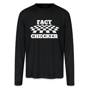 FACT CHECKER - Men's Moisture Wicking Performance Long Sleeve T-Shirt - black - Front