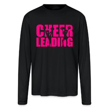Cheerleading - Men's Moisture Wicking Performance Long Sleeve T-Shirt - black - Front