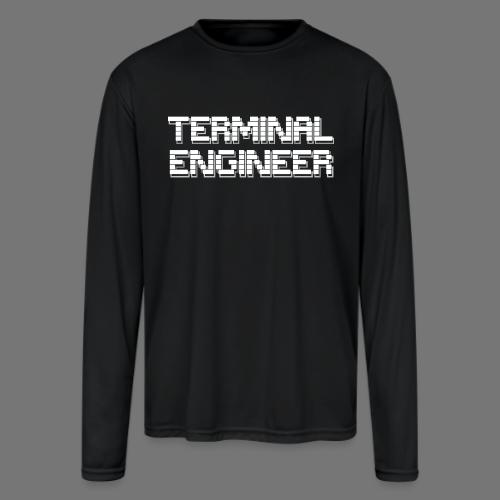 Terminal Engineer ASCII Double Print - Men's Moisture Wicking Performance Long Sleeve T-Shirt