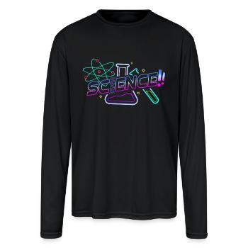 SCIENCE! - Men's Moisture Wicking Performance Long Sleeve T-Shirt - black - Front
