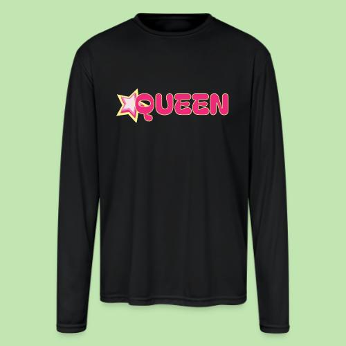 queen high resolution logo transparent 1 - Men's Moisture Wicking Performance Long Sleeve T-Shirt