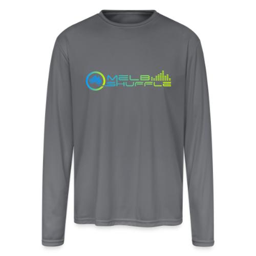 Melbshuffle Gradient Logo - Men's Moisture Wicking Performance Long Sleeve T-Shirt