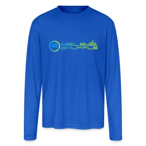 Melbshuffle Gradient Logo - Men's Moisture Wicking Performance Long Sleeve T-Shirt