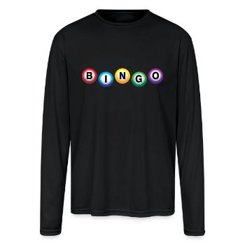Bingo Balls - Men's Moisture Wicking Performance Long Sleeve T-Shirt - black - Front