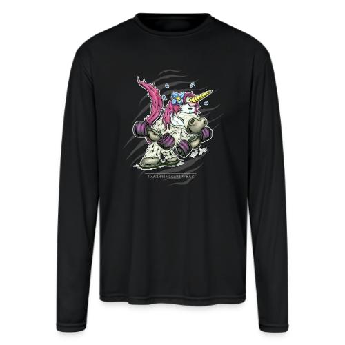 train like a unicorn - Men's Moisture Wicking Performance Long Sleeve T-Shirt