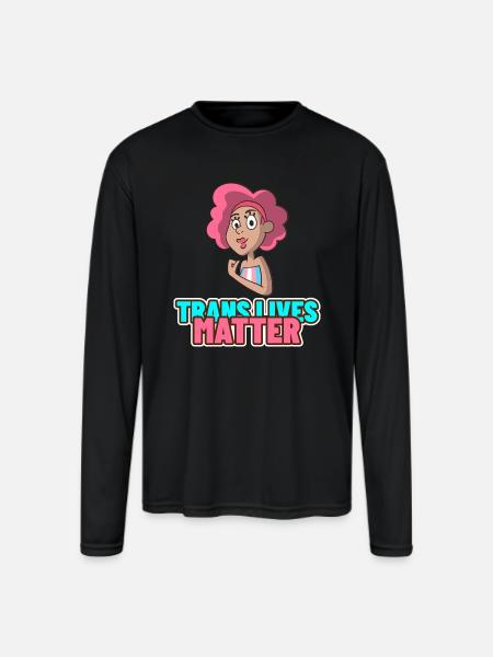 Trans Lives Matter - Men's Moisture Wicking Performance Long Sleeve T-Shirt - black