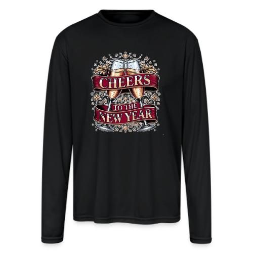 New Year's Champagne T-Shirt - Men's Moisture Wicking Performance Long Sleeve T-Shirt