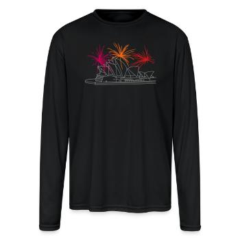 Opera House in Sydney - Men's Moisture Wicking Performance Long Sleeve T-Shirt - black - Front