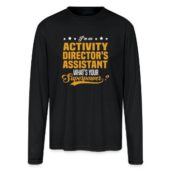 Activity Director's Assistant - Men's Moisture Wicking Performance Long Sleeve T-Shirt - black - Front