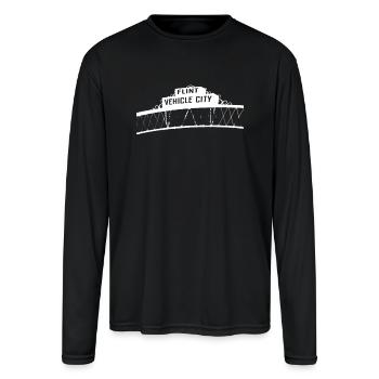 Flint Vehicle City - Men's Moisture Wicking Performance Long Sleeve T-Shirt - black - Front