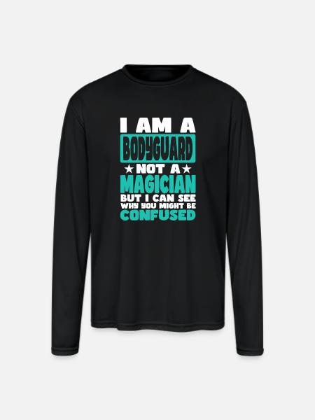 Bodyguard - Men's Moisture Wicking Performance Long Sleeve T-Shirt - black