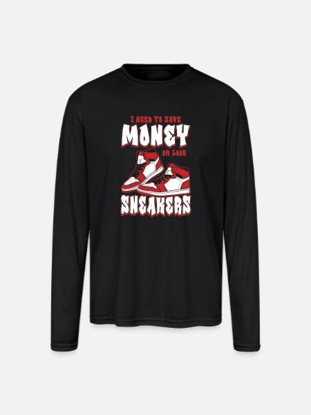 Sneaker Collector - Men's Moisture Wicking Performance Long Sleeve T-Shirt - black