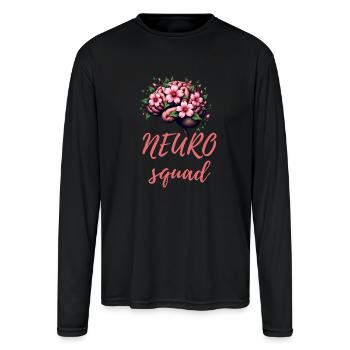 Neuro Squad - Men's Moisture Wicking Performance Long Sleeve T-Shirt - black - Front