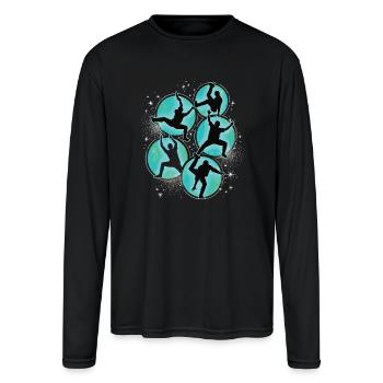 Breakdance Children For Dance Break Dancers - Men's Moisture Wicking Performance Long Sleeve T-Shirt - black - Front