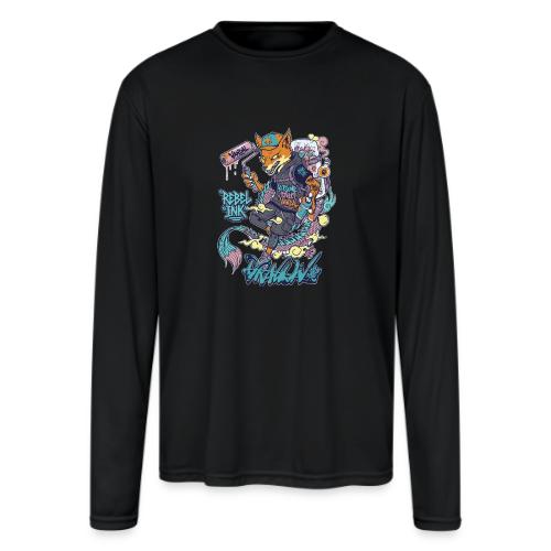 Kitsune Street Rebel - Men's Moisture Wicking Performance Long Sleeve T-Shirt