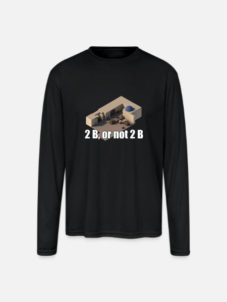 csgo de dust2 - Men's Moisture Wicking Performance Long Sleeve T-Shirt - black