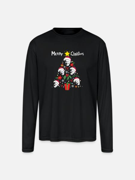 MERRY CHRISTMAS AA3 - Men's Moisture Wicking Performance Long Sleeve T-Shirt - black