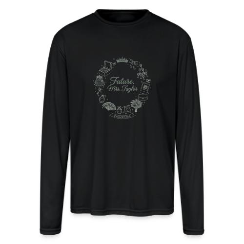 Future Mrs Minimalist Bridal Line Art - Men's Moisture Wicking Performance Long Sleeve T-Shirt