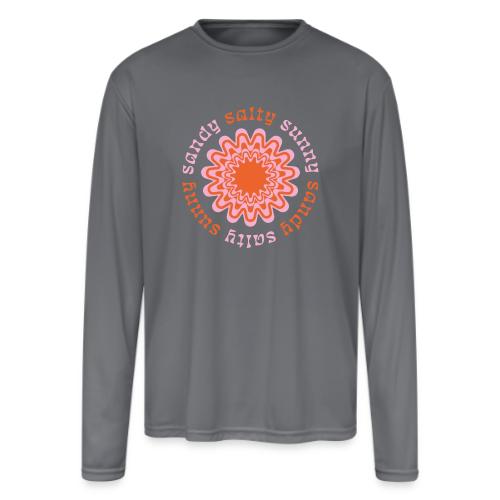 sandy, salty & sunny - Men's Moisture Wicking Performance Long Sleeve T-Shirt