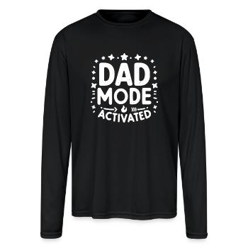 Dad Mode Activated - Men's Moisture Wicking Performance Long Sleeve T-Shirt - black - Front