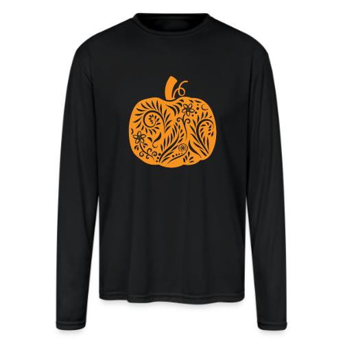 Pasliy Pumpkin Tee Orange - Men's Moisture Wicking Performance Long Sleeve T-Shirt