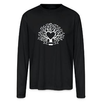 Custom Family Reunion Tree - Men's Moisture Wicking Performance Long Sleeve T-Shirt - black - Front