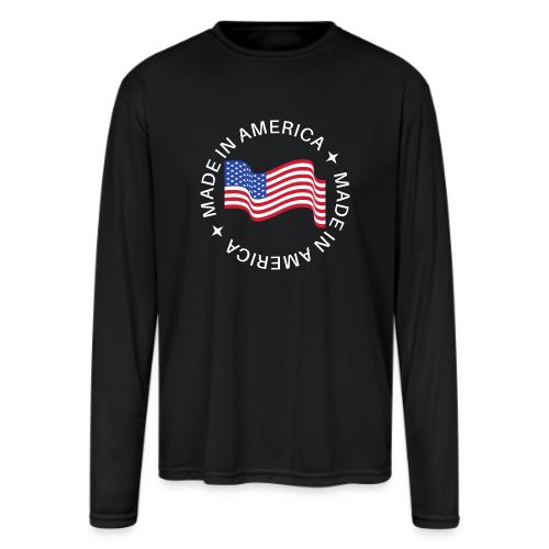 Made in America - Men's Moisture Wicking Performance Long Sleeve T-Shirt