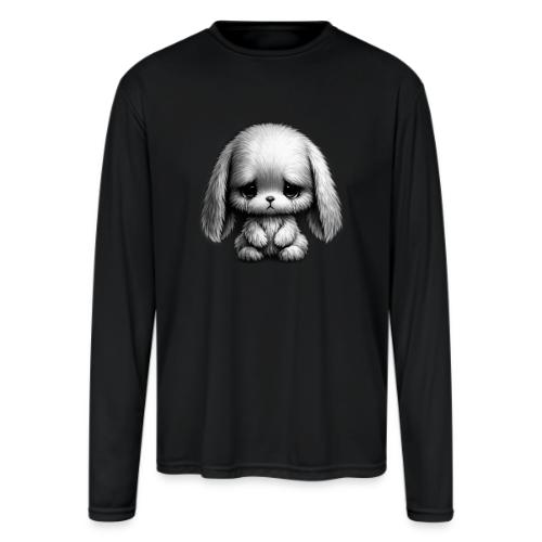 Sad Puppy Meme with Puppy Standing - Men's Moisture Wicking Performance Long Sleeve T-Shirt