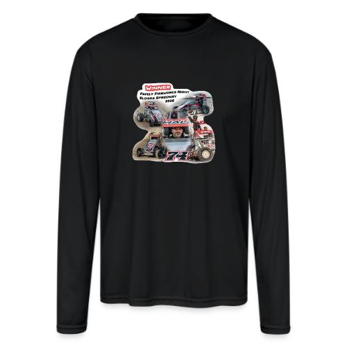 Luke Hall - Eldora Speedway FFN#1 Design 1 - Men's Moisture Wicking Performance Long Sleeve T-Shirt
