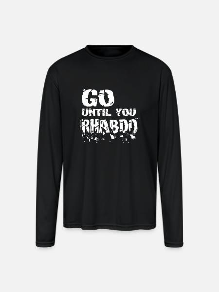 Go until you rhabdo - Men's Moisture Wicking Performance Long Sleeve T-Shirt - black