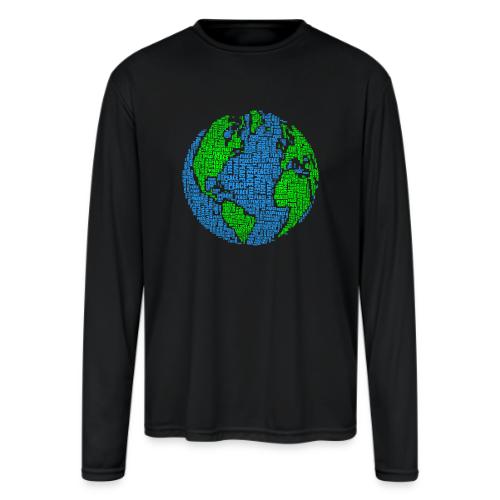 Global PEACE Sphere - Men's Moisture Wicking Performance Long Sleeve T-Shirt