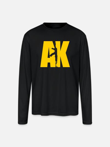 AK47 YELLOW - Men's Moisture Wicking Performance Long Sleeve T-Shirt - black