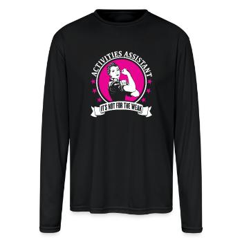 Activities Assistant - Men's Moisture Wicking Performance Long Sleeve T-Shirt - black - Front