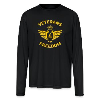 Veterans For Freedom Canada - Men's Moisture Wicking Performance Long Sleeve T-Shirt - black - Front