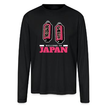 Welcome to Japan (dark) - Men's Moisture Wicking Performance Long Sleeve T-Shirt - black - Front