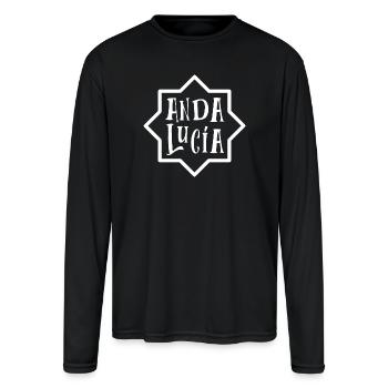 Andalucia 5 (dark) - Men's Moisture Wicking Performance Long Sleeve T-Shirt - black - Front