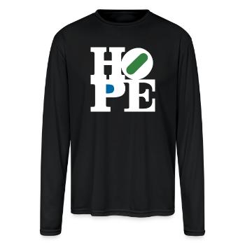 Hope 2 (dark) - Men's Moisture Wicking Performance Long Sleeve T-Shirt - black - Front