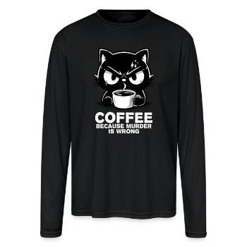 Murder is wrong (dark) - Men's Moisture Wicking Performance Long Sleeve T-Shirt - black - Front