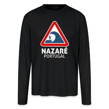 Nazare (dark) - Men's Moisture Wicking Performance Long Sleeve T-Shirt - black - Front