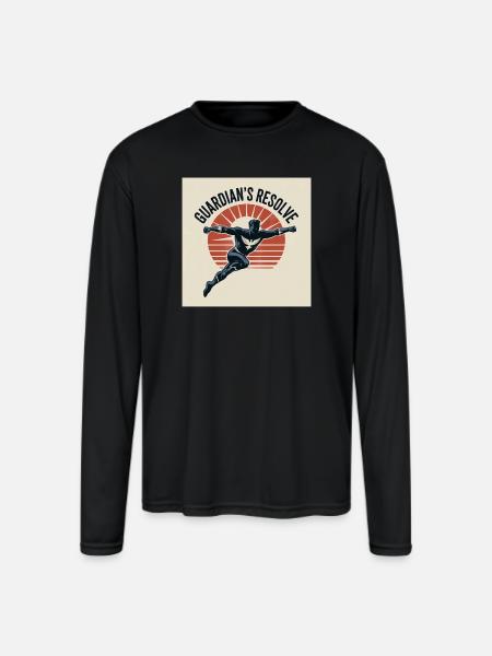 Guardians Resolve - Men's Moisture Wicking Performance Long Sleeve T-Shirt - black