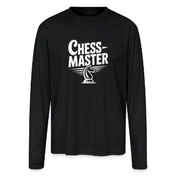 Chess Master Knight - Men's Moisture Wicking Performance Long Sleeve T-Shirt - black - Front