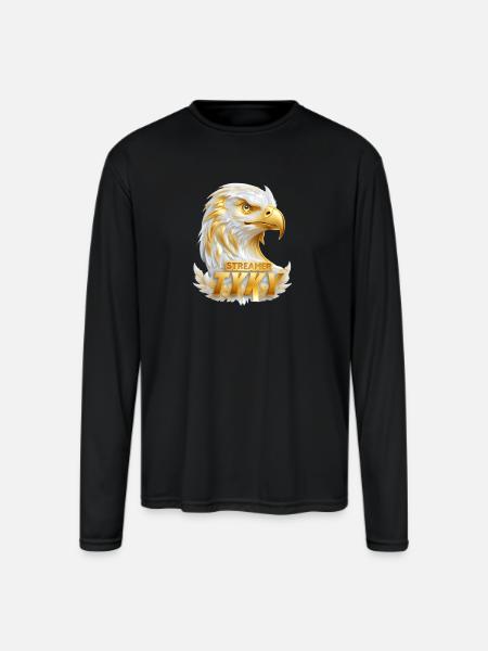 Golden Eagle Streamer Tyky - Men's Moisture Wicking Performance Long Sleeve T-Shirt - black