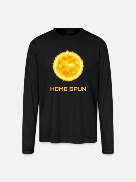 Sunburst Home Spun Solar T-shirt - Men's Moisture Wicking Performance Long Sleeve T-Shirt - black
