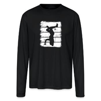 Break Dancer - Men's Moisture Wicking Performance Long Sleeve T-Shirt - black - Front