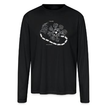 Neuron Cell Art - Men's Moisture Wicking Performance Long Sleeve T-Shirt - black - Front