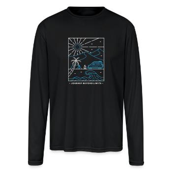 Camping Scouts Mountain Hiking Forest Campers - Men's Moisture Wicking Performance Long Sleeve T-Shirt - black - Front