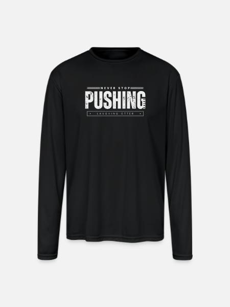 Energize Your Journey - Men's Moisture Wicking Performance Long Sleeve T-Shirt - black
