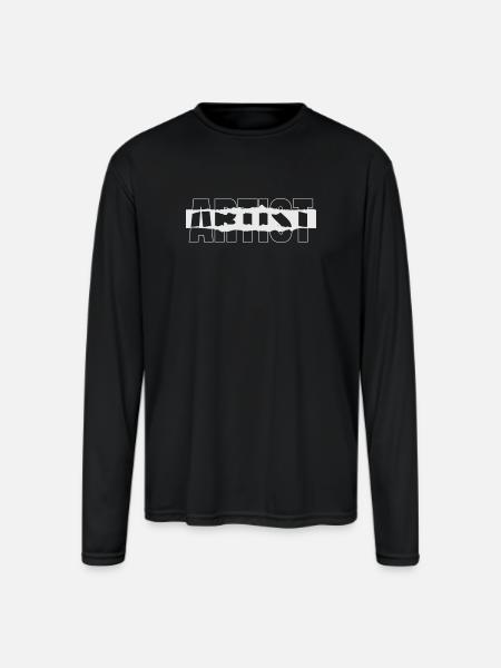 Artist - Men's Moisture Wicking Performance Long Sleeve T-Shirt - black