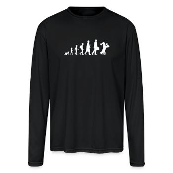 Break Dancer Evolution - Men's Moisture Wicking Performance Long Sleeve T-Shirt - black - Front