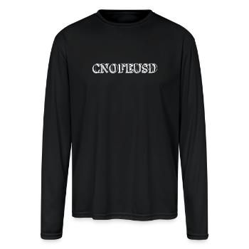 Confused (dark) - Men's Moisture Wicking Performance Long Sleeve T-Shirt - black - Front